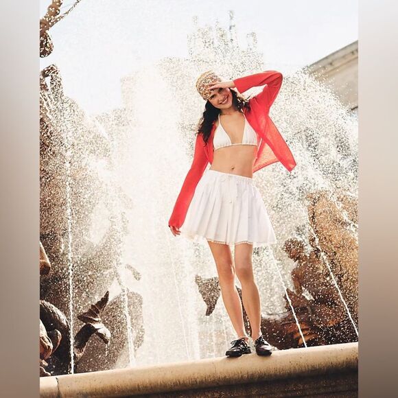 NWT J CREW Pleated tie-waist mini skirt in black - Picture 8 of 14